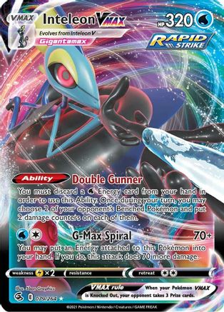 Inteleon VMAX 079/264 - SWSH08 Fusion Strike Holofoil - Ultra Rare