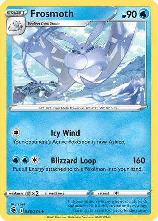 Frosmoth (85/264) - SWSH08 Fusion Strike Reverse Holofoil - Uncommon
