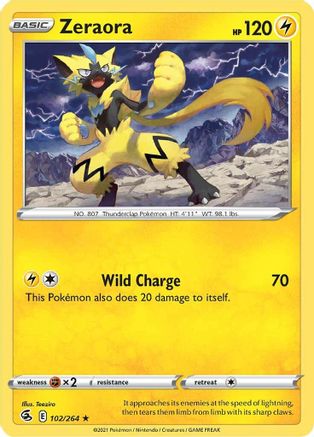 Zeraora - 102/264 - SWSH08 Fusion Strike Reverse Holofoil