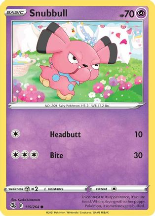 Snubbull 115/264 - Fusion Strike Reverse Holofoil