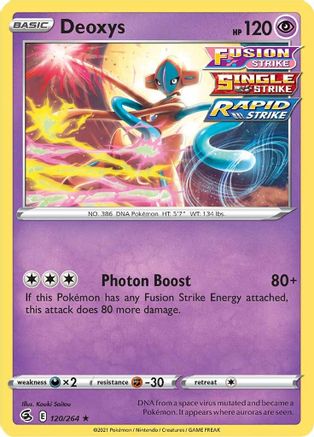 Deoxys 120/264 - SWSH08 Fusion Strike Holofoil - Holo Rare