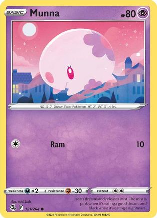 Munna 121/264 - SWSH08 Fusion Strike Normal - Common