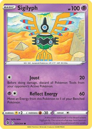 Sigilyph 123/264 - Fusion Strike Reverse Holofoil