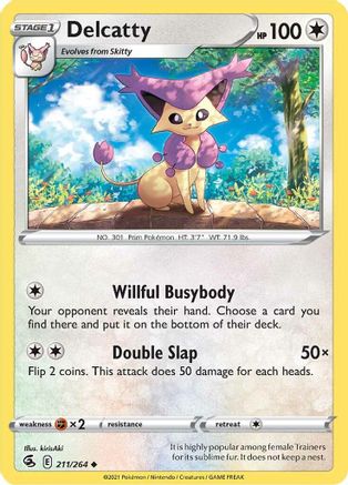 Delcatty 211/264 - SWSH08 Fusion Strike Reverse Holofoil - Uncommon