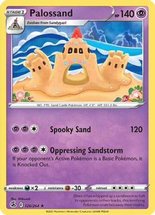 Palossand 126/264 - SWSH08 Fusion Strike Normal - Rare