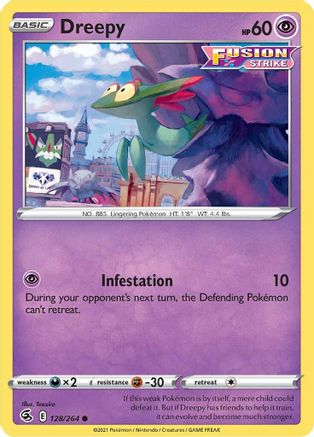 Dreepy 128/264 - SWSH08 Fusion Strike Normal - Common