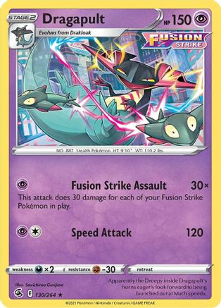Dragapult 130/264 - SWSH08 Fusion Strike Holofoil - Holo Rare