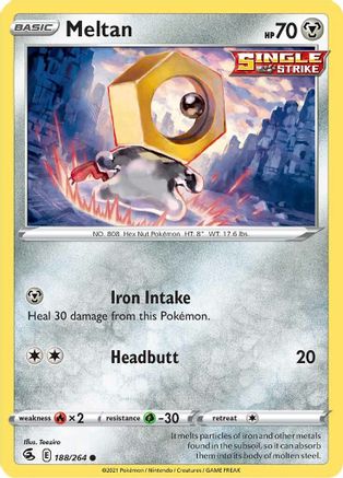 Meltan (188/264) - SWSH08 Fusion Strike Reverse Holofoil - Common