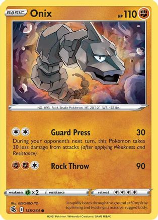 Onix 138/264 - SWSH08 Fusion Strike Normal - Common