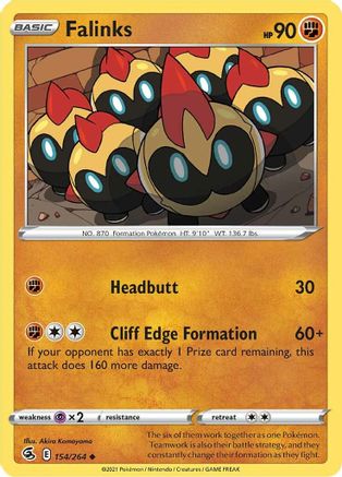 Falinks (154) 154/264 - SWSH08 Fusion Strike Reverse Holofoil - Uncommon