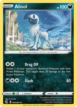 Absol 164/264 - SWSH08 Fusion Strike Reverse Holofoil - Rare