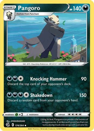 Pangoro 174/264 - SWSH08 Fusion Strike Reverse Holofoil - Uncommon