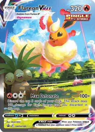 Flareon VMAX SWSH180 - SWSH Sword & Shield Promo Cards Holofoil - Promo