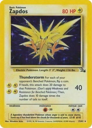 Zapdos 015/62 - Miscellaneous Cards & Products Holofoil - Promo