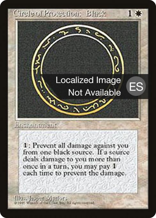 Circle of Protection: Black (4BB-014) - Fourth Edition Foreign Black Border