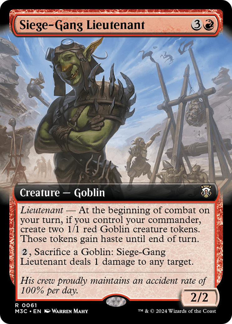 Siege-Gang Lieutenant (M3C-061) - Modern Horizons 3 Commander: (Extended Art) Foil