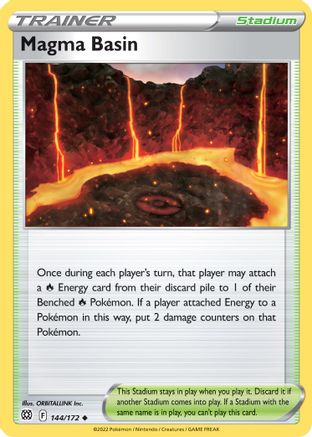 Magma Basin 144/172 - SWSH09 Brilliant Stars Reverse Holofoil - Uncommon
