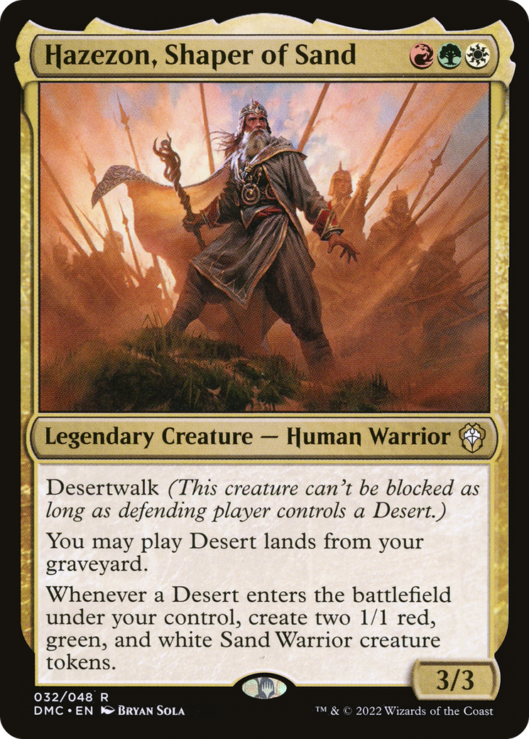 Hazezon, Shaper of Sand (DMC-032) - Dominaria United Commander Foil