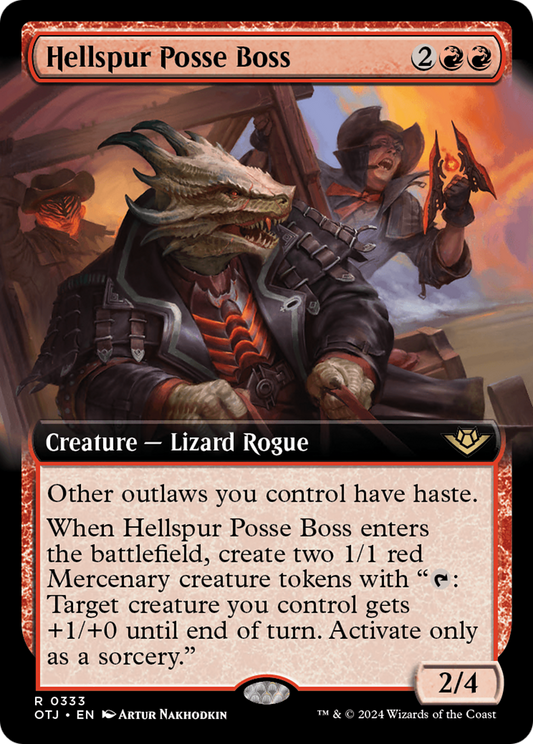 Hellspur Posse Boss (OTJ-333) - Outlaws of Thunder Junction: (Extended Art) Foil