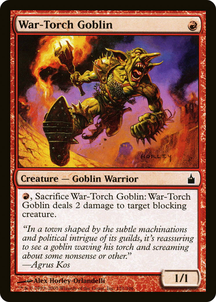 War-Torch Goblin (RAV-151) - Ravnica: City of Guilds Foil