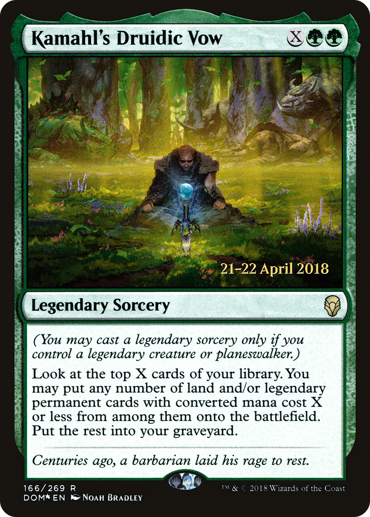 Kamahl's Druidic Vow (PDOM-166S) - Dominaria Promos Foil