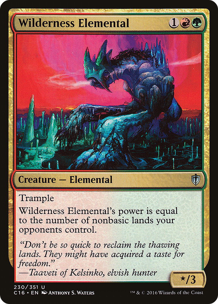 Wilderness Elemental (C16-230) - Commander 2016