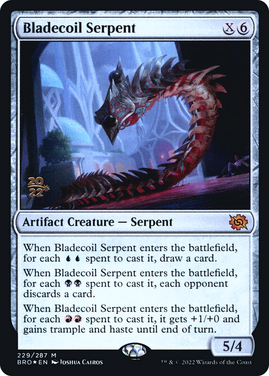 Bladecoil Serpent (PRE-229S) - The Brothers' War Promos (Prerelease) Foil