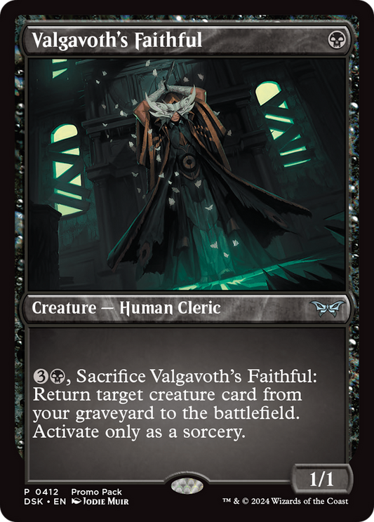 Valgavoth's Faithful (DSK-412) - Duskmourn: House of Horror Foil