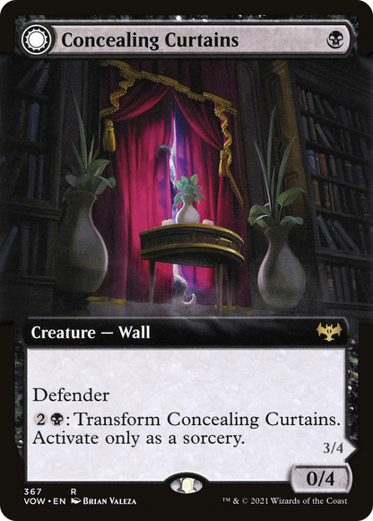 Concealing Curtains // Revealing Eye (VOW-367) - Innistrad: Crimson Vow: (Extended Art, Double Faced Transform)