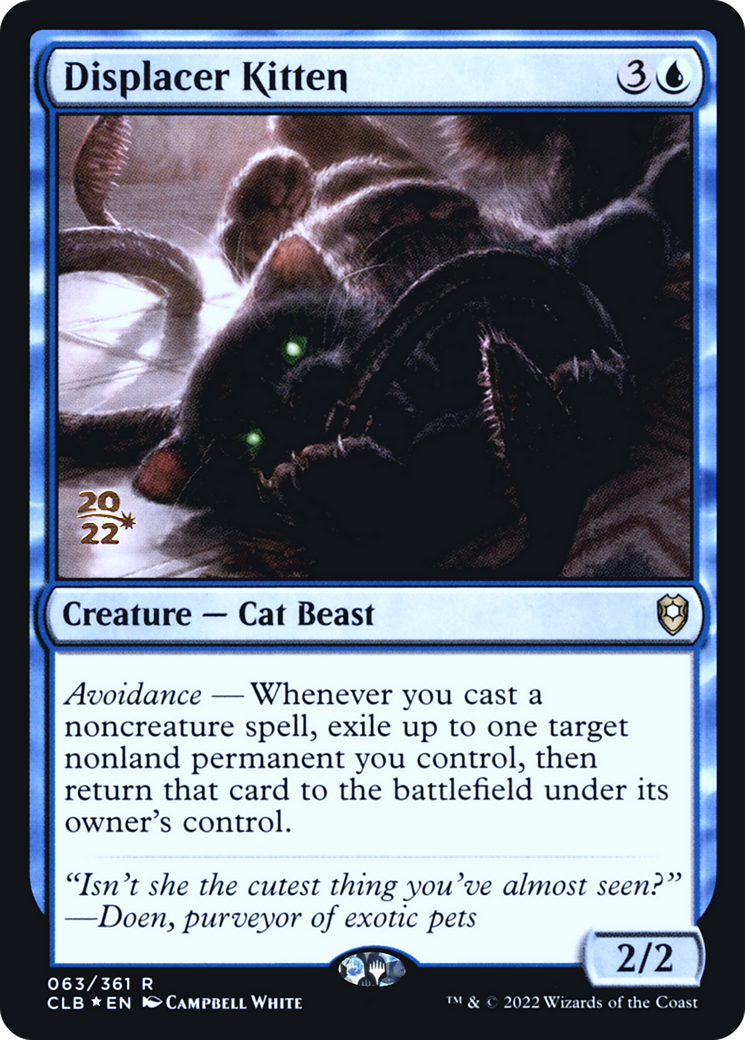 Displacer Kitten (PRE-63S) - Battle for Baldur's Gate Promos (Prerelease) Foil