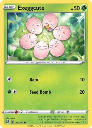 Exeggcute 1/172 - Brilliant Stars Reverse Holofoil