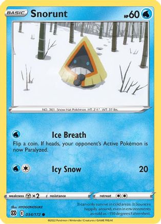 Snorunt 34/172 - Brilliant Stars Reverse Holofoil