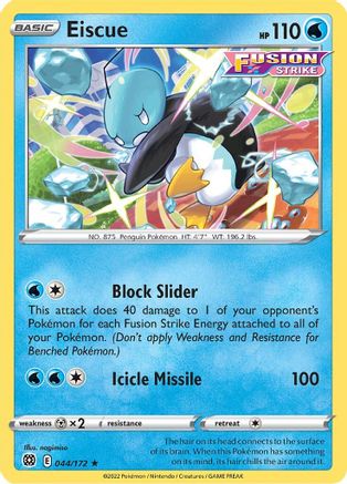 Eiscue 044/172 - SWSH09 Brilliant Stars Reverse Holofoil - Rare