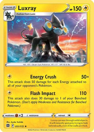 Luxray 51/172 - Brilliant Stars Reverse Holofoil