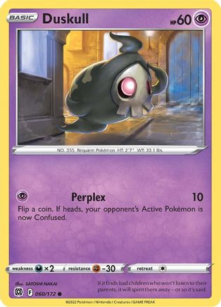 Duskull 060/172 - SWSH09 Brilliant Stars Normal - Common