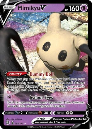 Mimikyu V 68/172 - Brilliant Stars Holofoil