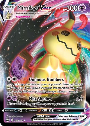 Mimikyu VMAX 069/172 - SWSH09 Brilliant Stars Holofoil - Ultra Rare