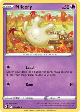 Milcery 070/172 - SWSH09 Brilliant Stars Reverse Holofoil - Common