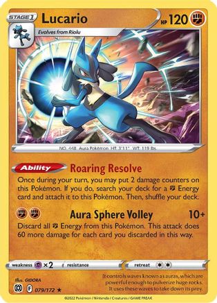 Lucario 79/172 - Brilliant Stars Reverse Holofoil