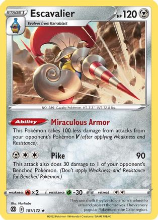 Escavalier 101/172 - SWSH09 Brilliant Stars Normal - Rare