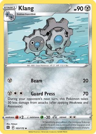 Klang 103/172 - SWSH09 Brilliant Stars Reverse Holofoil - Uncommon