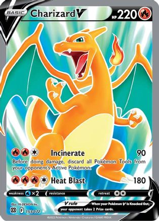 Charizard V (Full Art) - 153/172 - SWSH09 Brilliant Stars Holofoil - Ultra Rare