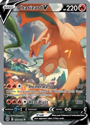 Charizard V (Alternate Full Art) 154/172 - SWSH09 Brilliant Stars Holofoil - Ultra Rare