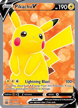 Pikachu V 157/172 - Brilliant Stars Holofoil