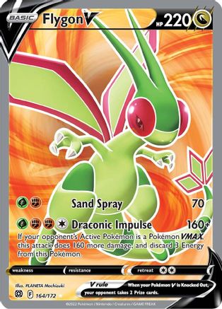 Flygon V (Full Art) 164/172 - SWSH09 Brilliant Stars Holofoil - Ultra Rare