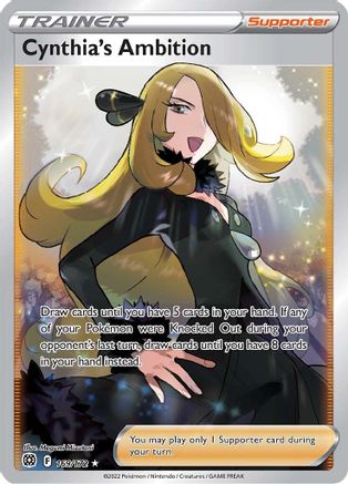 Cynthia's Ambition (Full Art) 169/172 - SWSH09 Brilliant Stars Holofoil - Ultra Rare