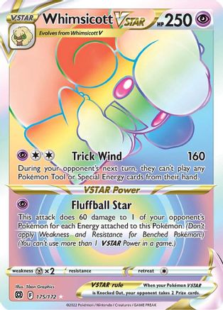 Whimsicott VSTAR 175/172 - Brilliant Stars Holofoil