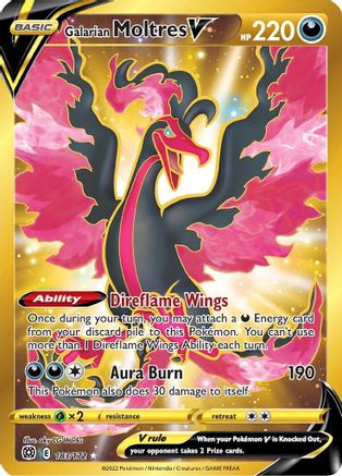 Galarian Moltres V (Secret) 183/172 - SWSH09 Brilliant Stars Holofoil - Secret Rare