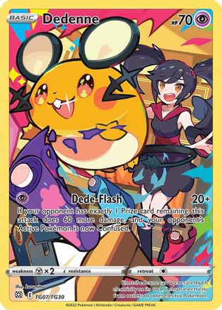 Dedenne TG07/TG30 - SWSH09 Brilliant Stars Trainer Gallery Holofoil - Ultra Rare