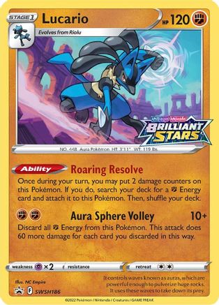 Lucario SWSH186 - SWSH Sword & Shield Promo Cards Holofoil - Promo